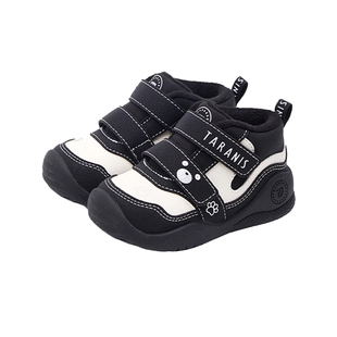 泰兰尼斯冬季新款男宝宝学步鞋加绒保暖棉鞋女童防踢矫正机能鞋
