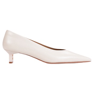 heelz设计师手工鞋履 ｜ H 小猫跟V口羊皮单鞋  4.5 公分