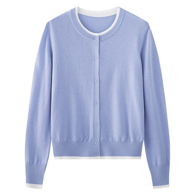 可机洗假两件羊毛开衫懒人必备