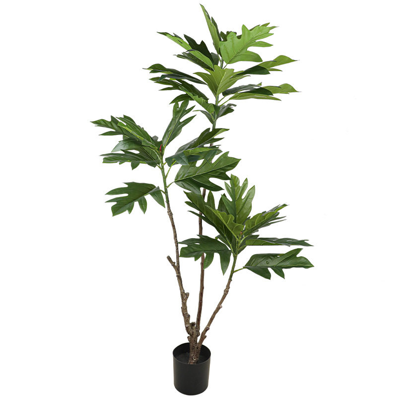仿真绿植面包树室内客厅电视柜旁装饰摆件落地盆栽大型仿生植物树