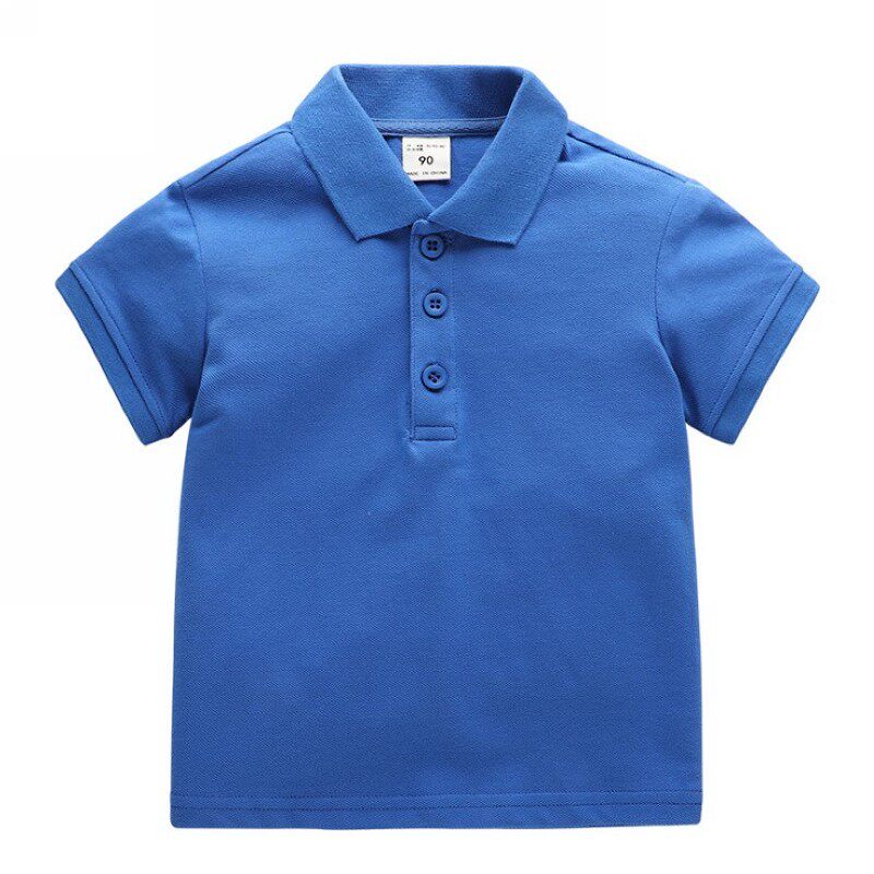 夏季纯棉童装翻领短袖polo