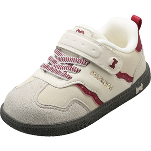 牧童儿童板鞋2025冬季新款男童潮酷软底休闲鞋子加绒保暖女童棉鞋