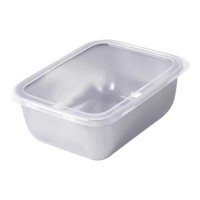 316不锈钢保鲜盒餐用长方形盘带盖冰箱食物收纳盒冷冻盒子大容量