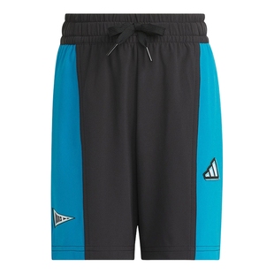 adidas阿迪达斯男小童凉感拒水五分裤2025夏色块设计短裤JM3434