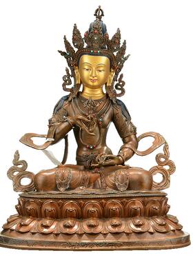 闯隆精工15寸红铜雕像装饰摆件