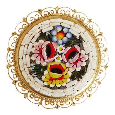 中古vintage意大利马赛克首饰品