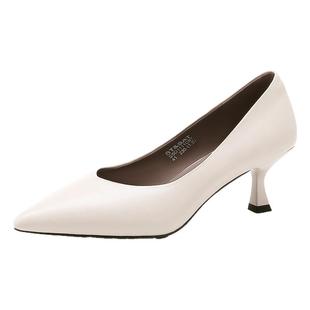 星期六女鞋羊皮高跟鞋女新款2025爆款时尚气质高级不累脚细跟皮鞋