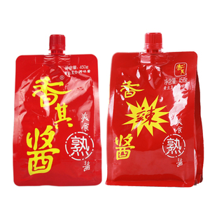 香其酱450g*4袋 东北特产小吃熟蘸酱菜 香辣酱自立袋调味酱调料