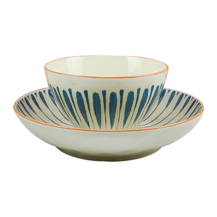 餐具套装一人用一人食漂亮碗盘子精致一套碗盘2人碗具日式复古风