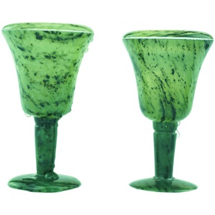 酒泉夜光杯武山鸳鸯玉祁连玉酒杯精品墨玉茶杯甘肃夜光杯正品天然