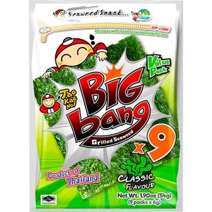 【陈哲远代言】泰国老板仔海苔原味大片脆烤海苔即食紫菜儿童零食