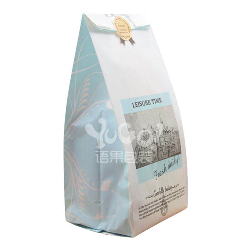 烘焙包装袋白色牛皮纸透明开窗西点饼干吐司面包袋牛皮纸袋100个