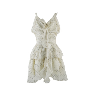 八盖pinky piggy 关于莉莉丝 两色波点/红荷叶边连衣裙气质吊带裙