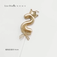 Свеча с золотыми коронами и шампанским | 2