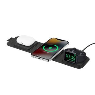 mophie摩尔菲折叠三合一无线充电器15W可折叠适用苹果17proiPhone16max手机magsafe磁吸applewatch手表充电器