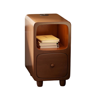 床头柜实木卧室边柜简约床边储物小柜子小型极窄收纳充电单层抽屉