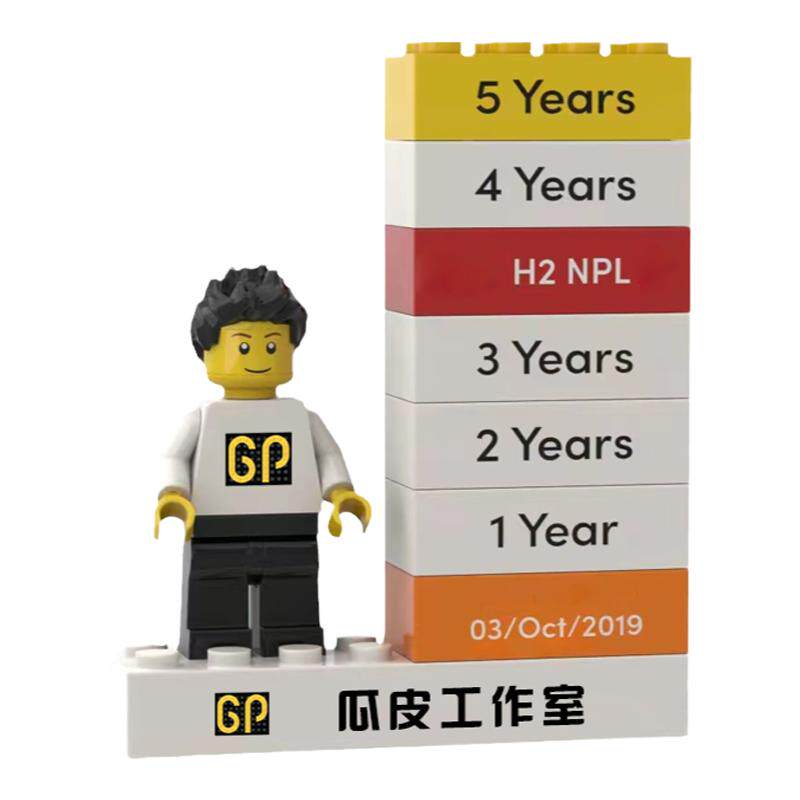 乐高积木公司企业员工入职离职周桌面摆件
