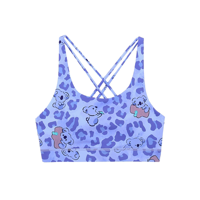 HARDSHIP豹纹考拉运动交叉背心