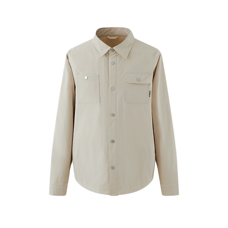 【极简都市系列】鸭鸭羽绒服男2024冬季新品短款衬衫领保暖外套X