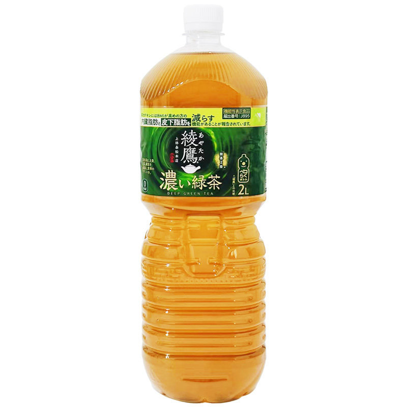 日本进口绫鹰浓郁绿茶2L大瓶