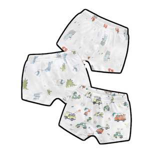 儿童内裤夏季薄款男童四角裤纯棉a类男孩平角裤短裤不夹屁屁全棉