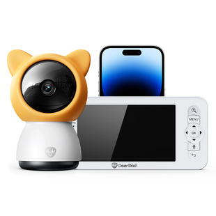 智能婴儿监护器家用双监控摄像头宝宝看护器儿童监视哭声看娃神器