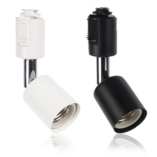 导轨灯头E27螺口散光泛光轨道灯咖啡厅家用店铺装饰智能补光灯