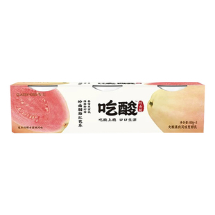 卡士酸奶吃酸140g芭乐柠檬水蜜桃酸木瓜黄桃大颗果肉风味发酵乳