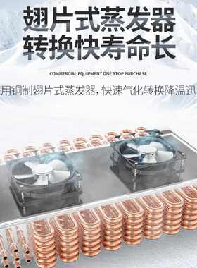 乐创商用双门展示柜餐厅食堂立式保鲜冰柜960L工程款全冷藏冰柜