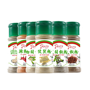 小瓶调料黑胡椒粉白胡椒粉辣椒花椒粉孜然粉抢家用调味料烧烤瓶装