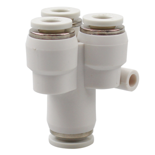 PU气管四通Y型一转三PZA16 14气动接头PZG12-10-8-6-4快插变径PRY