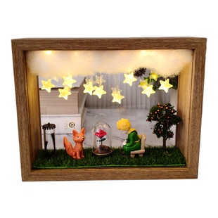 脐带胎发保存盒王子手工DIY材料包自制星星灯摆台宝宝满月纪念品