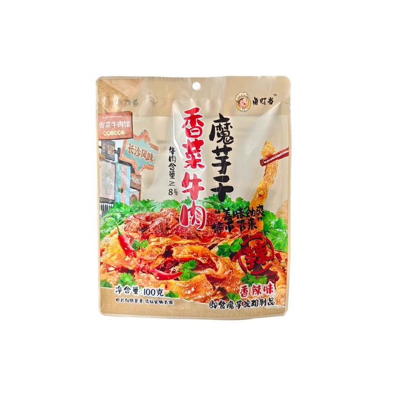 香菜牛肉魔芋干方便速食