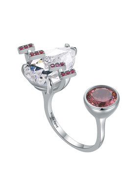 明星同款水滴干杯开口戒高级感