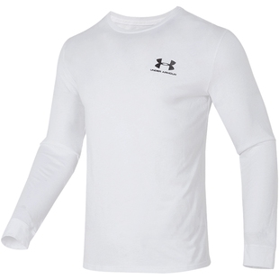 UA安德玛长袖t恤男宽松运动打底衫男士薄款卫衣男款休闲圆领上衣