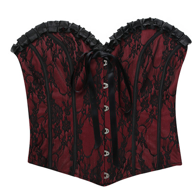 万圣节穿搭吸血鬼红色宫廷风背心
