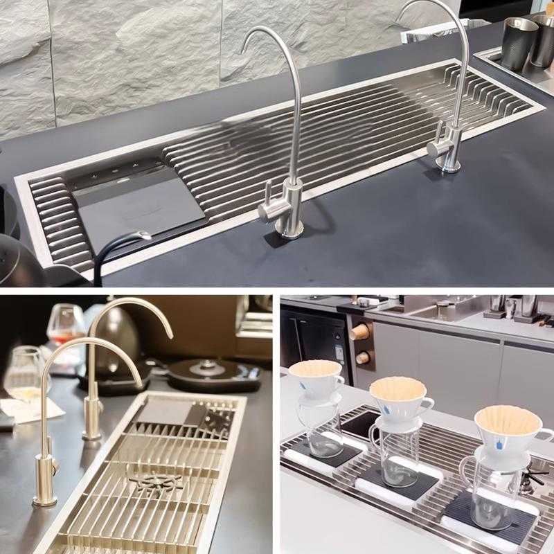 新中式茶饮店304不锈钢全套设备手茶盘冲茶嵌入式操作台咖啡吧台