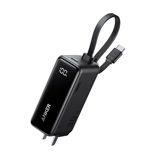 3C认证可上飞机】Anker安克三合一充电宝5000毫安自带线自带插头30W快充移动电源2026新款适用苹果17官方正品