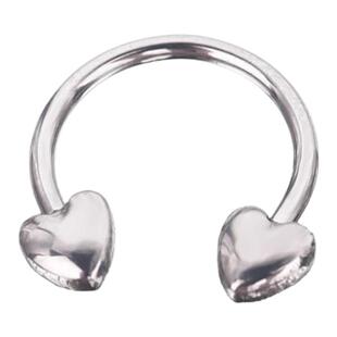Shinma 钛钢五角星爱心桃心鼻中隔环 唇系带环微笑钉耳骨环穿刺