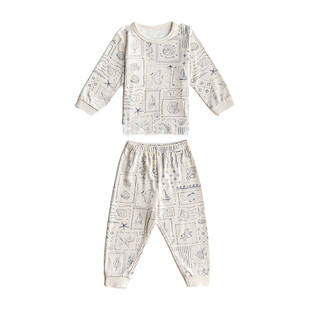 【新品】OAK FAMILY儿童家居服套装纯棉分体睡衣男童空调服