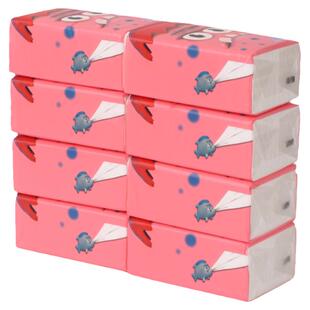 大海怪纸巾「超柔系列」400张8连包80抽干湿两用抽纸母婴级优等品