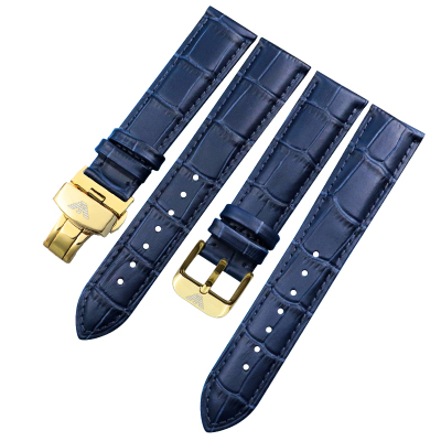 阿玛尼真皮手表带22mm针扣蝴蝶扣