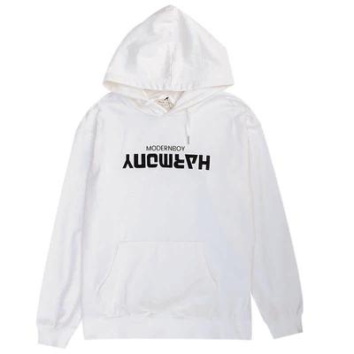 时尚中和休闲白色连帽卫衣