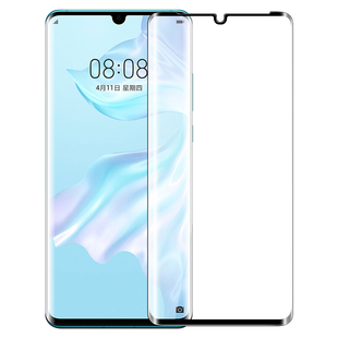 适用华为p30pro钢化膜p30全屏全覆盖por手机曲面全包p3o高清防摔曲屏抗蓝光护眼30热弯p0r无黑边防爆