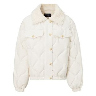 【90白鸭绒】FF仿佛冬季新款白色面包服小个子短款保暖气质羽绒服