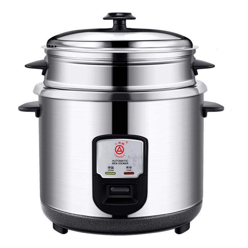 三角牌304不锈钢电饭锅2-3人4-5-6L老式电饭煲家用无涂层官方正品