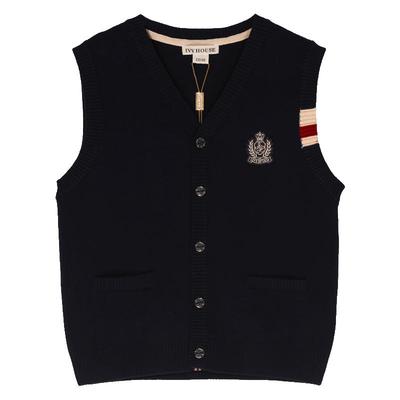 IVYHOUSE经典V领毛织开衫背心