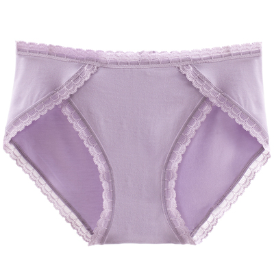 蕾丝边性感透气中腰莫代尔女内裤
