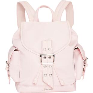 GANNI女包 Buck粉色logo简约休闲双肩包背包A6618868