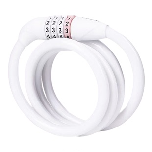 ESLNF四位密码钢缆锁自行车锁轻巧便携锌合金锁芯PVC包裹